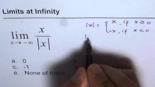 Limits with Absolute X Solution