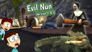 Evil Nun Version 1.8.0 - Crocodile Sewer Escape | Shiva and Kanzo Gameplay