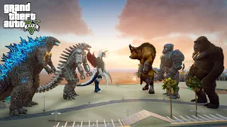 Godzilla, Mechagodzilla, Gigan vs Kong, Mechani Kong, Minotaur - GTA V Mods