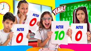 Jessica mostra que o conhecimento é a coisa mais importante na escola (FT Julinha e Manu)