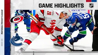 Hurricanes @ Canucks 10/24 | NHL Highlights 2022