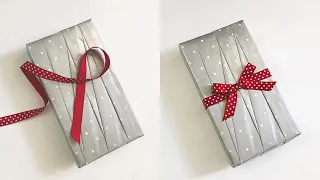 How to tie a bow with one sided ribbon on your gift box