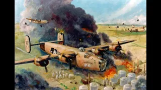 Война в воздухе за румынскую нефть. Стратегические удары B-24 в документальных кинокадрах.