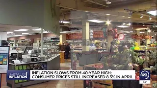 Inflation slows from 40-year high: consumer prices still up 8.3% in April