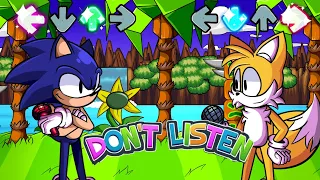 Friday Night Funkin' - "Don't Listen" but Sonic and Tails Sings It