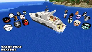 SURVIVAL YACHT BOAT WITH 100 NEXTBOTS in Minecraft - Gameplay - Coffin Meme