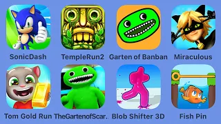 Sonic Dash,Temple Run 2,Garten of Banban,Miraculous,Talking Tom Gold Run,The Garten,Blob Shifter 3D