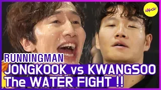 [HOT CLIPS] [RUNNINGMAN] | JONGKOOK vs. KWANGSOO💥 The WATER FIGHT💧 (ENG SUB)