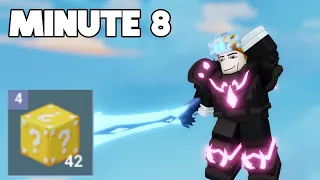 1v50, but I get 5 lucky blocks every minute.. (Roblox Bedwars)