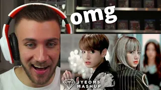 BTS & BLACKPINK MASHUP -BLOOD, SWEAT & TEARS X WHISTLE - Reaction