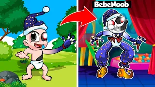 BEBE NOOB SE TRANSFORMO EN MOONDROP DE FNAF 👶 BEBE NOOB FNAF SECURITY BREACH EN MINECRAFT TROLL