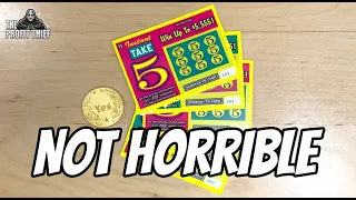 Instant Take 5 Scratch Off Ticket Winner 💲 NYS Lottery Scratch Game Tickets 🤑 1 Dollar Scratchie