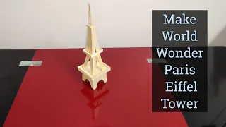 How To Make Paris Eiffel Tower By Icecream Sticks | World Wonder | Popsicle Craft | Art Deewane |