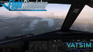 Stunning Sunset Approach into new Bergen Scenery  | Norwegian 738 | Microsoft Flight Simulator 2020