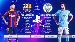 PES 2021 PS5 FC BARCELONA - MANCHESTER CITY | MOD Ultimate Difficulty Career Mode HDR Next Gen