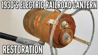 89-year-old "Ecolite" Electric Railroad Lantern Restoration