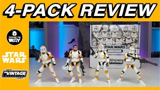 Star Wars The Vintage Collection 212th Phase 2 Clone Trooper 4 Pack Review!