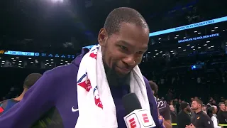 'I had some GREAT moments here' - Kevin Durant after his Brooklyn return | NBA on ESPN