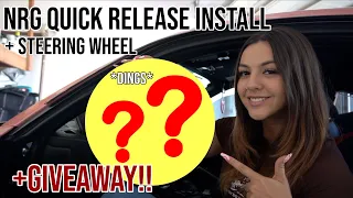 QUICK RELEASE & STEERING WHEEL INSTALL +GIVEAWAY!!