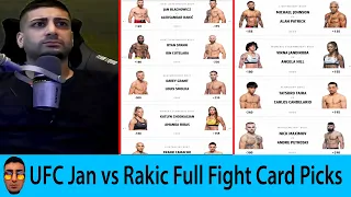 UFC Blachowicz vs Rakic Full Fight Card Picks | 86% win rate | ICE Files