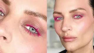 Q. Does pink mascara ever look good?