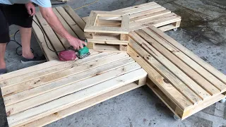 Creative Uses For Wood Pallets - DIY Outdoor Seating Projects Tutorials & Free Plans