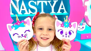 Nastya and her DIY room for kids decor ideas. Room In Style Like Nastya