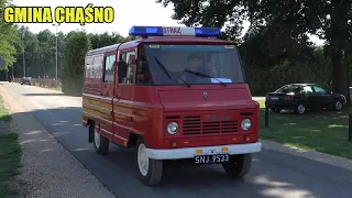 Alarmowo 9 wozów strażackich z jednostek OSP z gminy Chąśno