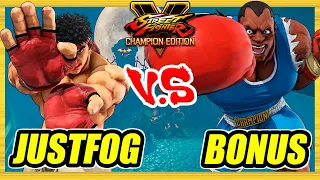 SFV CE 🔥 Justfog (Ryu) vs BONUS (Balrog) 🔥 Ranked Set 🔥 Street Fighter 5