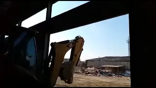 Планировка передним ковшом cat 432F