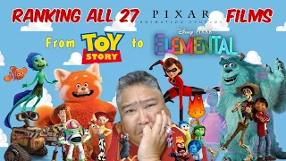 Ranking All 27 PIXAR ANIMATION STUDIOS Films | From TOY STORY to ELEMENTAL