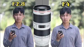 Lens distance 70-200 F2.8/F.4, is the picture very different?