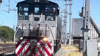 2 Caltrain and JPBX with 2 passenger cars, caboose, holiday cars and EMU