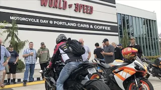 Motorcycle Day at Portland Cars & Coffee and World of Speed museum - MTT 420RR Turbine Powered bike