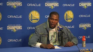 Kevin Durant isn't letting the Warriors' loss take away from receiving his first championship ring