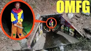 (omfg) you won't believe what my drone saw at the Faze Rug haunted tunnel / killer clown sighting!!