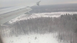 Посадка A320 Ural зимой в Домодедово - Winter landing in Moscow UUDD