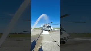 A fresh shower after a very busy day. #nh90 #sar #shorts