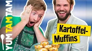 HERZHAFTE MUFFINS als perfektes GAMER-Food? // gamescom-Woche #1 mit Maxim // #yumtamtam