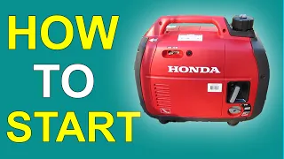 How To Start The Honda EU2200i Generator