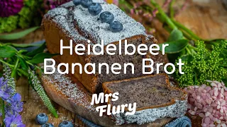 Heidelbeer Bananen Brot - Gesunder Kuchen, vegan ohne weissen Zucker