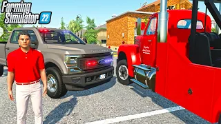 WHY DID THE COPS PULL ME OVER? | CAN WE MAKE MILLIONS? (FS22 CHALLENGE) FARMING SIMULATOR 22