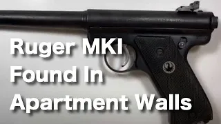 Ruger MkI .22LR Automatic Pistol Handgun Found Hidden in an Apartment Wall Lost for Several Years