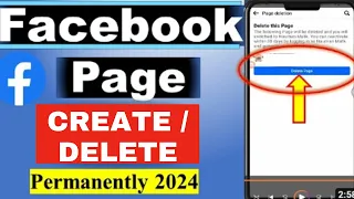 How To create Facebook Page | How To Delete Facebook Page - Full Guide | FB Trick