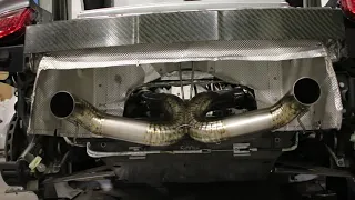 CRAZY V10 Porsche Carrera GT - CSK Titanium X-Pipe