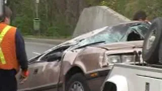 NEW WESTMINSTER CAR CRASH RESCUE TRUCK ROLL OVER