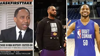 First Take: Stephen A Left Stunned as Bronny James Underplays Joining Father LeBron J at NBA Combine