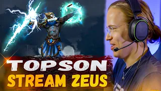 Топсон на стриме решил сыграть Зевсом попался с Ame | Topson Stream Dota 2