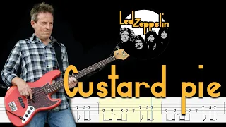Led Zeppelin - Custard pie (Bass Tabs & Tutorial) By John paul jones