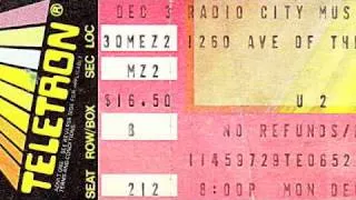 U2 Stop "I Will Follow" Mid-Song @ Radio City Music Hall, NYC 12/03/84